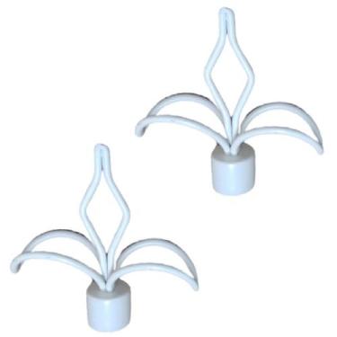 Imagem de Kit 2un Ponteira em aço para varão de cortina, modelo flor líz 28mm - 