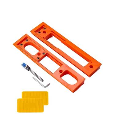 Imagem de Mengshi Modelo de encaixe de dobradiça oculta de 14 cm, guia de roteador de dobradiça invisível para instalação de porta, gabaritos de acessórios de ferramentas elétricas