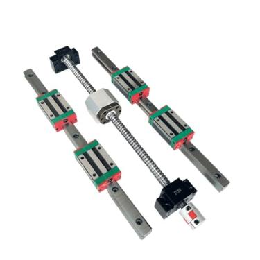 Imagem de 2 peças HGH20 trilho de guia linear + 4 peças HGH20CA / HGW20CA carruagem + 1 conjunto SFU1605 fuso esférico peças CNC (HGH20CA, 200 mm)