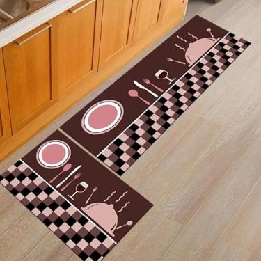 Imagem de Tapete para Cozinha Passadeira Kit 2 Peças Belga Emborrachada Antiderrapante – Estilo e Segurança para Seus Pisos(Kit Passadeira Banquete)