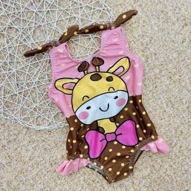 Imagem de Body Maio Suplex Infantil Temático Girafinha - Joaninha Baby, 06M A 02