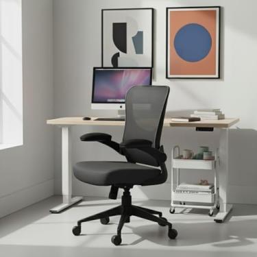 Imagem de Cadeira Escritorio Ergonomica e Confortável DT3 Vita com revestimento Mesh Spandex+Tecido Softex, braço retrátil até 90º,Espuma Injetada, Certificada NR-17 (Dark Grey)