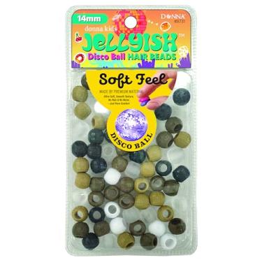 Imagem de DONNA Miçangas de cabelo de bola de discoteca gelatinosa infantil – Contas de silicone macias de 14 mm para tranças, rabos de cavalo e estilo, acessórios de cabelo sem emaranhados para meninas, 1