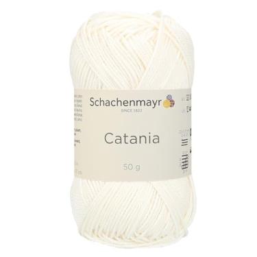 Imagem de 4 novelos/pacote Schachenmayr (SMC) Catania Originals Yarn, cada bola 50 g (125 m), 100% algodão mercerizado para fio de tricô e crochê, peso esportivo, 105 - natural