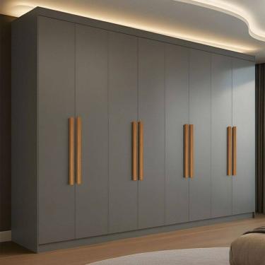 Imagem de Guarda-Roupa Casal German 8 Portas 4 Gavetas Onix - Maxel