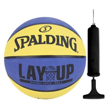 Imagem de Kit Bola Basquete Spalding Lay-up + Bomba de Ar-Unissex