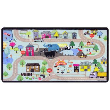 Imagem de Tapete Infantil Mini Cidade 110x57cm - Uzoo Tapete Infantil Nylon 0.57x110cm Mini Cidade D21 022-03