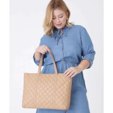 Imagem de Bolsa De Mão Tote Feminina Matelassê Marisa-81443, Bege, UN