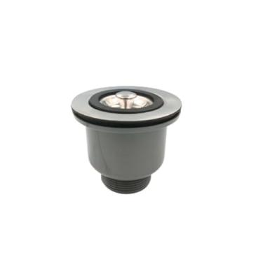 Imagem de VÁLVULA HIGIÊNICA INOX + PVC PARA PIAS, LAVATORIOS E TANQUES ESCOAMENTO CESTO REMOVÍVEL 3 1/2 ANTI ODOR