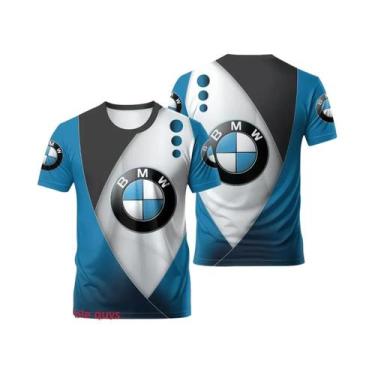 Imagem de Camiseta Esportiva De Manga Curta BMW Para Homens, Performance De Verã