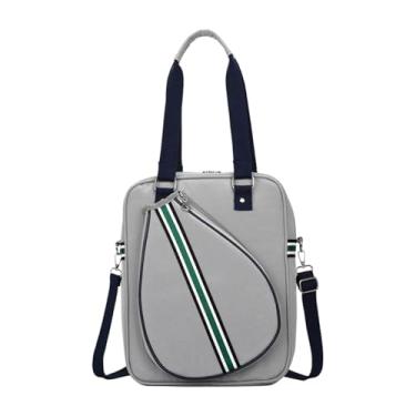 Imagem de Pegciuho Bolsa para Tênis, Mochila para Tênis, Mochila Esportiva, Raquetes, Profissional, à água, para Jogadores Ao Ar Livre E Iniciantes, Bolsa Transversal Cinza