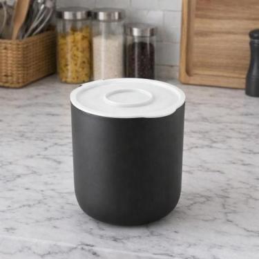 Imagem de Lixeira Pia Cozinha Cesto Lixo Multiuso com Tampa 3,5L Preto Escritóri