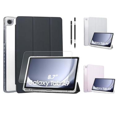 Imagem de Aplicável a Capa Para Tablet Samsung, pelicula Samsung Galaxy,Pelicula Tablet,Tabletcaneta,Capa Tablet Para Galaxy Tab A9 Tela 8.7 Entrega Película E Caneta,Robusta Máxima Proteção (Preto)