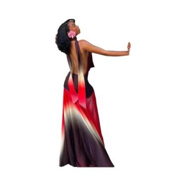 Imagem de Vestido Longo De Verão Para Meninas, Moda De Rua, Halter, Slim, Costas