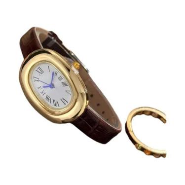 Imagem de Relógio De Pulso Feminino Oval Em Estilo Vintage Com Design De Ovo, El