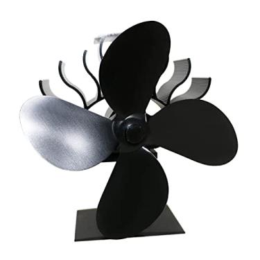 Imagem de Ventilador de lareira fogão a lenha Silencioso movido calor Circula ar quente Eco Fan para fogões gás pellets e madeira