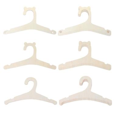 Imagem de Pacote com 12 cabides de madeira para bebês, 23 cm, antiderrapantes, cabides de madeira para recém-nascidos, lindos cabides com orelhas de urso, patas de gato, berçário, armazenamento para roupas