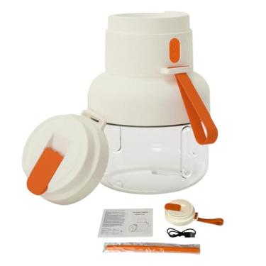 Imagem de Aqur2020 Mini Copo Liquidificador, 850ml Liquidificador Portátil Usb Recarregável Espremedor de Frutas Com Palha para Viagens Ginásio Escritório Em Casa