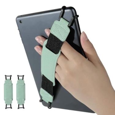 Imagem de KEVANCHO 2 peças de alça elástica para Kindle e Tablets, suporte seguro de uma mão para leitor de 15 a 20 cm, antiderrapante, leve, ajuste confortável (verde)