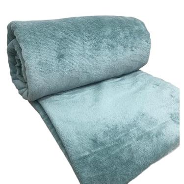 Imagem de Manta Super King Microfibra 2,80m x 2,50m Coberta Cobertor Grosso Felpudo(Verde Canelada)