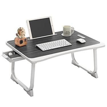 Imagem de Mesa de cama dobrável para laptop, mesa de colo, mesa dobrável, bandeja de cama em pé, bandeja de TV comestível, mesa de cama, bandeja de café da manhã, suporte para laptop na cama e sofá