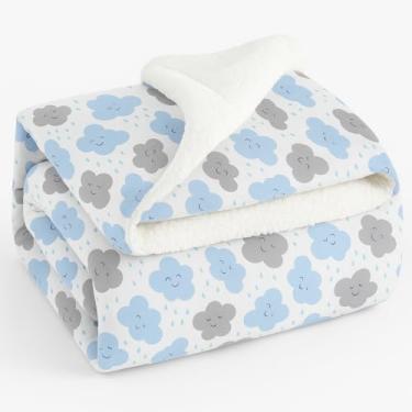 Imagem de Cobertor- Dupla face sherpa felpuda - Antialérgico(Nuvem Azul)