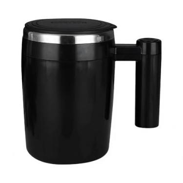 Imagem de Caneca de Mistura Automática com Tampa Café Magnética Elétrica para Leite Cacau Chocolate Quente Chá