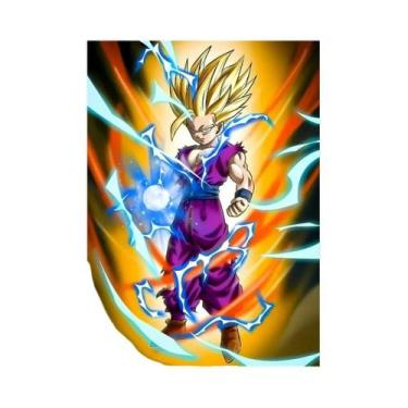 Imagem de Pintura Em Diamante 5D DIY Bordado De Mosaico De Goku Saiyajin Dragon 