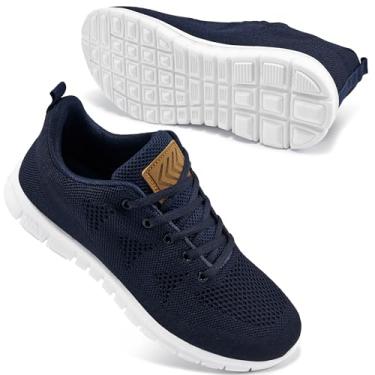 Imagem de FUDYNMALC Tênis feminino tênis: Calçados leves e antiderrapantes para caminhadas casuais e viagens, Azul escuro, 36