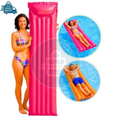 Imagem de Bóia Colchão Inflável Para Piscina e Praia Verão 1,83m X 69cm Bóia Flu