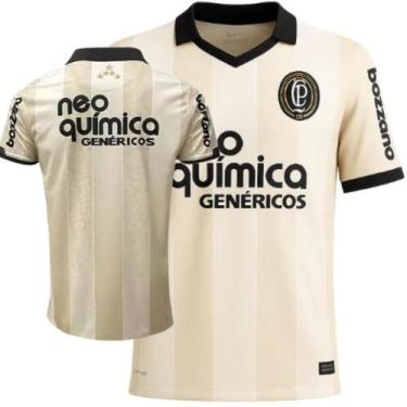 Imagem de Camisa Retro 2010 Comemorativa centenária - Corinthians, Bege, M