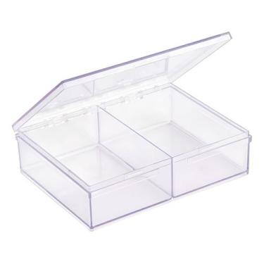 Imagem de Caixa Organizadora Maxcril TRANSPARENTE 2 Divisórias - 10330074