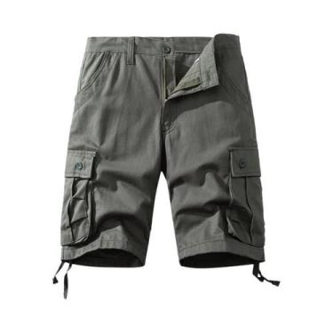Imagem de Bermudas Táticas Masculinas De Algodão, Calças Casuais Para Esportes, 