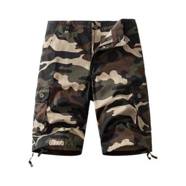 Imagem de Bermudas Táticas Masculinas De Algodão, Calças Casuais Para Esportes, 