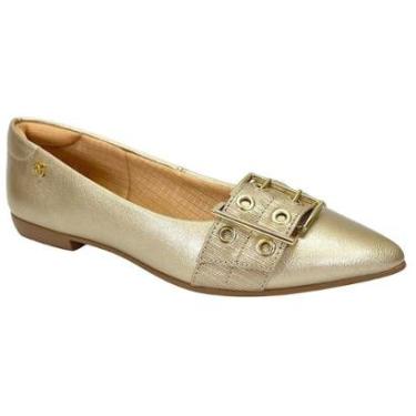 Imagem de Sapatilha Santinelli Bico Fino Fivela 1266-755 Champagne-Feminino