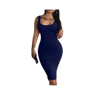 Imagem de Vestido Midi Sem Mangas plus Size Para Mulheres, Estilo Europeu-Americ