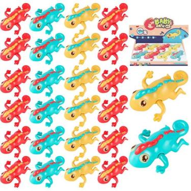 Imagem de Kit 24 Camaleão Maluco Coloridos Brinquedo Com Movimento À Corda Ataca