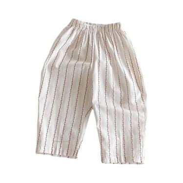 Imagem de Calças Harem Para Crianças, Finas E Soltas, Com Estampa Casual Para Me