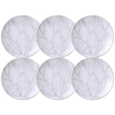 Imagem de Jogo 6 Pratos de Sobremesa 19cm Tramontina Arbo em Porcelana Decorada Mesa Posta