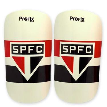 Imagem de Caneleira Futebol Infantil e Adulto Oficial São Paulo 2024 - Branca, P