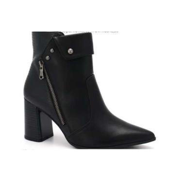 Imagem de Bota Ramarim Coturno Moderno Versátil Salto bloco de 7,5 cm dia a dia 