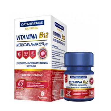 Imagem de Vitamina B12 Sabor Frutas Vermelhas Com 60 Cpr  Catarinense