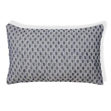 Imagem de Capa Almofada Retangular Xadrez Trançado Azul Marinho - Westwing, Azul