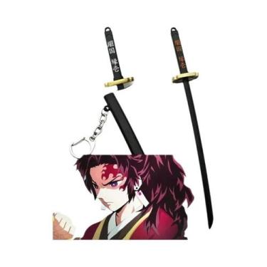 Imagem de Miniatura De Katana Demon Slayer Em Liga Metálica, Chaveiro, Espada Sa