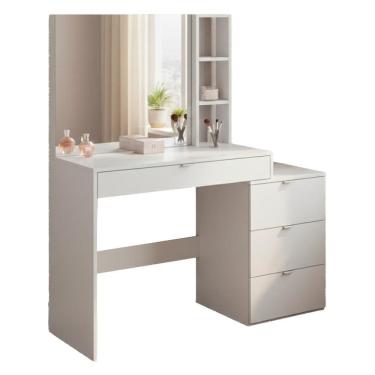 Imagem de Penteadeira Escrivaninha Com Espelho 4 Gavetas 113 cm B11 NOVAM