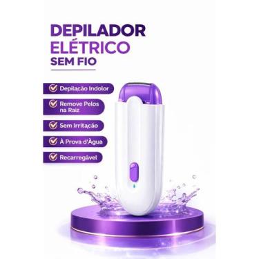 Imagem de Depilador Portátil Feminino Elétrico Recarregável USB Removedor de Pel