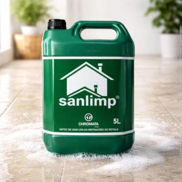 Imagem de Sanlimp Ácido Muriático Concentrado 5 L Desincrustante Pós-Obra para Pisos, Pedras e Superfícies Rígidas, Alta Eficiência na Remoção de Cimento, Rejunte e Resíduos Pesados