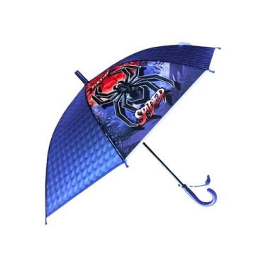 Imagem de Guarda Chuva Sombrinha Infantil Spider Men Azul Susino - Semax