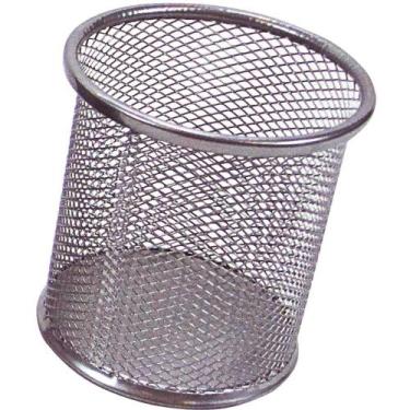 Imagem de Acessório para Mesa Porta Lápis Aramado Redondo Esmaltado Preto - KIT