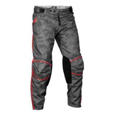 Imagem de Calça de Motocross Infantil Pro Tork Fast , Cinza, Vermelho, 14
